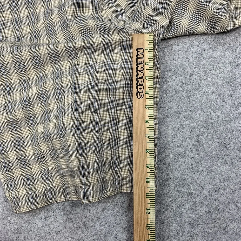 Tommy Bahama Paradise Shorts Men Plaid Chino Flat Front Linen Silk Blend Size 36